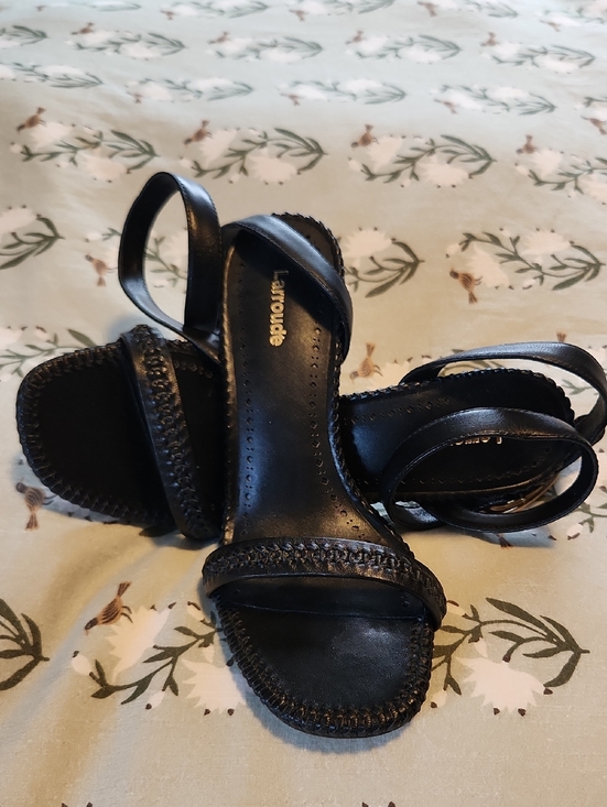 Larroude Shoes - Larroude Black Women's Braided Strap Heeled Sandals-NWOT
